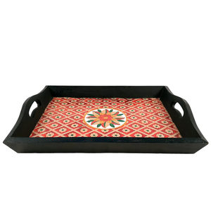 Modern Wooden Serving Tray for Tea <b>Coffee</b> & Snacks Organize Home Dining <b>Table</b> Kitchen With Minakari Work Elegant Wedding Gift - Product Image 2