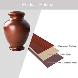 Wood Vase Urns for Human Ashes Adult Male/Female,for Adults up to 200lbs,Burial Cremation urn for Funeral - Product Image 3