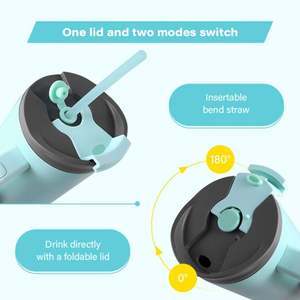 Gobelet isotherme en acier inoxydable à double paroi avec poignée, garde la température, bouteille pour le bureau - Product Image 2