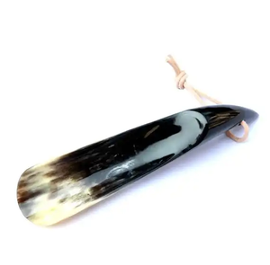 Best Selling Natural Adjustable Oval Shape Handmade Rustic <b>Shoe</b> <b>Horn</b> with Handle for <b>Shoe</b> Lifter Practical - Product Image 4