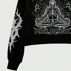 Ensemble sweat-shirt et pantalon de survêtement de haute qualité, respirant, à séchage rapide, avec logo personnalisé, unisexe, streetwear décontracté, manches longues - Product Image 4