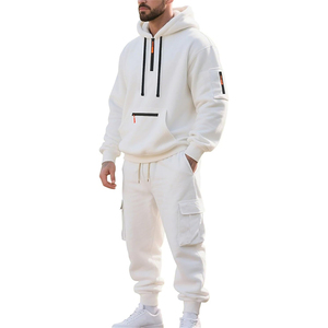 Conjunto Deportivo para Hombre Hecho en Fábrica Directa, Ropa Urbana con Bordado, Pantalones Cargo Apilados y Sudadera con Capucha, Joggers Cargo, Conjuntos Deportivos con Logotipo Personalizado - Product Image 5