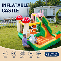 Grand château gonflable de jardin pour enfants, motif dessin animé, adapté à 3 enfants, conforme EN71, pour l'extérieur