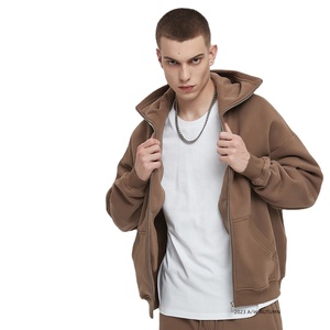 Wholesale 2024 New <b>Jacket</b> Fashion Winter <b>Thick</b> Zip Up Hooded <b>Jacket</b> High Quality Blank <b>Fleece</b> Hoodies For ManDDP Shipping - Product Image 5