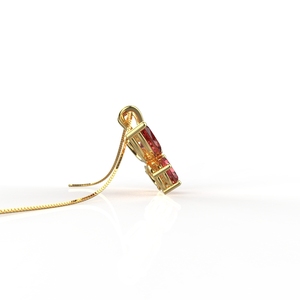 Avarta Colgante de mariposa roja de plata esterlina a la moda con diamantes americanos polacos dorados 1,10G para niños niñas mujeres - Product Image 4