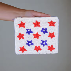 Premium Mini perlé porte-monnaie coloré tissu perlé motif brodé tous les jours Glamour Zipper MD sacs fourre-tout promotionnels - Product Image 2