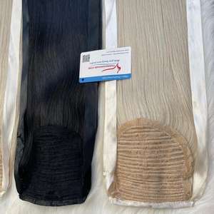 Vente en gros d'extensions de cheveux humains 100% queues de poney cuticule alignée cheveux vierges bruts cheveux de queue de cheval - Product Image 3