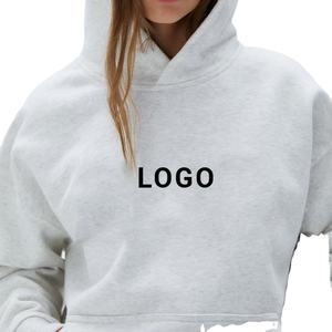 Sudadera con capucha de gran tamaño para mujer, tejido de punto de algodón 100%, patrón sólido forrado transpirable, peso pesado de invierno, 440G, gimnasio - Product Image 2