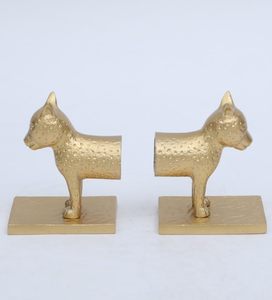 Exportateur de serre-livres de luxe personnalisé en métal laiton antique Chess King et Wazir avec base noire pour la vente chaude et de haute qualité - Product Image 2