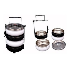 Boîte à lunch en acier inoxydable à 4 compartiments, qualité alimentaire, style indien, 9x4, type bento, approvisionnement direct usine - Product Image 6