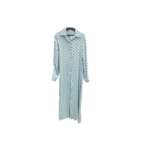 Robes modestes pour femmes de haute qualité 100% Viscose Dress-Shirt Blue Color Print pour femmes du fabricant - Product Image 1