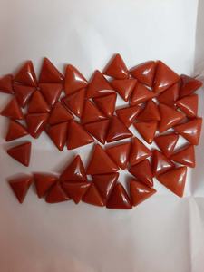 Cabujón de Coral Rojo Natural de Alta Calidad, Gema Suelta en Forma de Triángulo para la Fabricación de Joyas, Gemas al por Mayor - Product Image 4