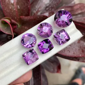 紫水晶松散宝石天然切割石材刻面花式切割紫色紫水晶珠宝尺寸松散紫水晶西伯利亚时尚宝石