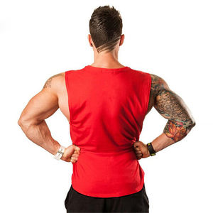 Camiseta sin Mangas de Punto Personalizada, 100% Algodón, Transpirable, Estilo Urbano, para Hombre, Fitness, Gimnasio, Chaleco Deportivo, para Entrenamiento Muscular - Product Image 2