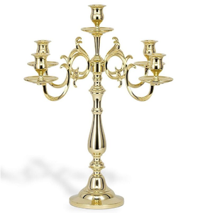 Candélabres en métal faits à la main avec design créatif de luxe finition dorée chandeliers de meilleure qualité pour la décoration intérieure de la maison - Product Image 3