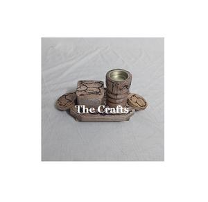 Brûleur à Bakhoor en bois couleur marron avec plateau et boîte en acrylique, diffuseur d'ambiance pour la maison, au prix le plus bas - Product Image 5