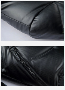Men's Winter Breathable <b>Canvas</b> Stand Collar Eco-Friendly Custom Design Puffer <b>Jacket</b> Outerwear - Product Image 5