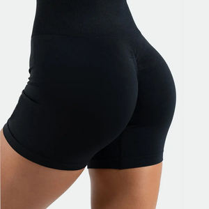 Pantalones cortos atléticos de entrenamiento de verano para mujer, pantalones cortos de algodón lisos en blanco para gimnasio, pantalones cortos deportivos de Yoga para mujer - Product Image 5