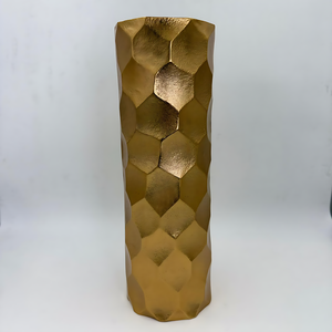 แจกันดอกไม้อลูมิเนียมชุบทองคุณภาพสูงแบบใหม่ ชุด 2 ชิ้น ดีไซน์หรูหราทำมือ สำหรับตกแต่งบ้านและสวน - Product Image 4