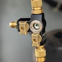 Outil de dépose de valve pour équipement de service CVC, double taille, en laiton, pour connexion de pompe à vide, accessoire de réparation de climatisation