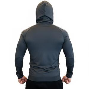 Sudadera Deportiva con Logotipo Personalizado al por Mayor, Sudadera Ajustada para Hombre, Chaqueta Deportiva de Poliéster y Elastano - Product Image 2