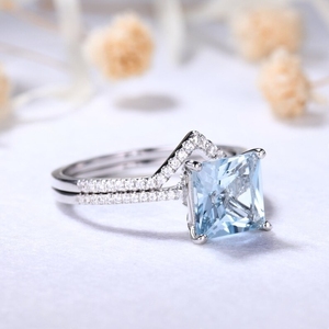 แหวนหมั้นแต่งงานผู้หญิงสไตล์โรแมนติก ประดับเพชรซิร์คอนทรงรัศมี ตัวเรือนเงินแท้ 925 แบบหนามเตย ได้รับการรับรองจากผู้เชี่ยวชาญ - Product Image 3