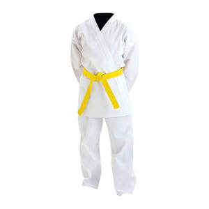 Offre Spéciale Arts Martiaux Karaté Noir 100% Coton Poids Moyen Blanc Pantalon Taille Élastique Toutes Tailles - Product Image 4