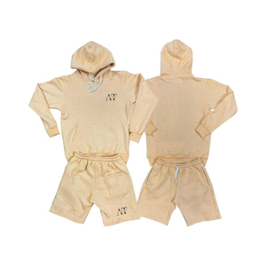 Tie Dye French Terry Sudadera con capucha y pantalones cortos Conjunto de chándal para hombre Conjunto de sudor personalizado Tie Dye - Product Image 3