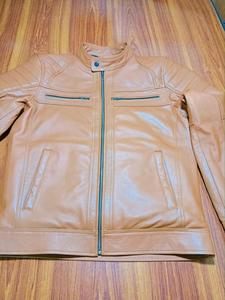 Chaqueta de cuero para hombre con logotipo de marca moderna con tela de lona con cuello levantado, calidad confiable y alta demanda - Product Image 2