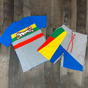 Ensembles courts respirants pour hommes à faible MOQ, survêtements d'été en coton personnalisés pour hommes, qualité supérieure - Product Image 6