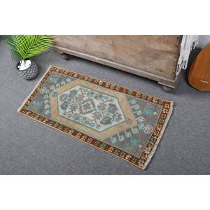 Alfombra turca Kilim Vintage grande 160X350cm marrón azul diseño de retazos técnica de tejido plano para adolescentes pasillo rectangular - Product Image 2