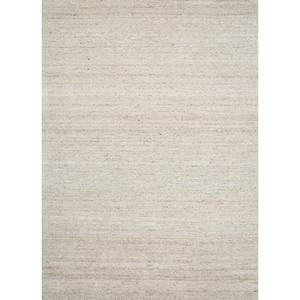 Alfombra de Lana Tejida a Mano Tesoro Classic Ivory PX-1454, Diseño Aubusson Esponjoso, Patrones Rectangulares a Rayas para Pasillos, Uso Doméstico - Product Image 1