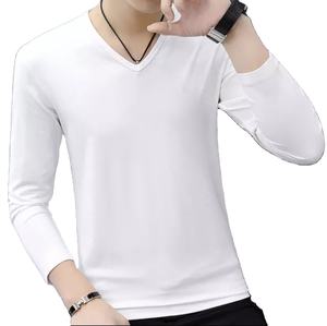 T-shirt en coton de haute qualité pour homme, nouvelle arrivée 2025, vente en gros 2026, haut de gamme, col en V, best-seller - Product Image 1