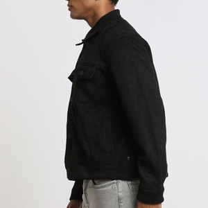 Veste en daim haut de gamme pour hommes, imperméable et respirante, style vintage à col montant pour l'hiver - Product Image 2