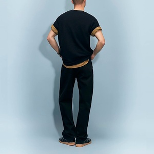 กางเกงยีนส์ผู้ชายทรงปกติ แบรนด์ทันสมัย สีน้ำเงินวินเทจ ระบายอากาศได้ดี เป็นมิตรต่อสิ่งแวดล้อม แห้งเร็ว ผ้าฝ้าย 100% ล้างสีอ่อน เอวกลาง - Product Image 5
