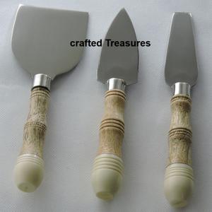 Vente chaude fromage coupe ensemble outils classique Royal élégant résine et os poignée beurre crème épandeur fromage couteaux ensemble outils - Product Image 3