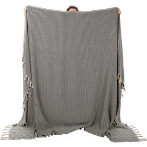 Plaid personnalisé en gros pour canapé, lit, fauteuil – Couverture douce et chaude 100 % coton turc – Décoration de luxe pour la maison, couverture de voyage - Product Image 1