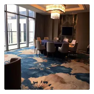 Hotel Room Corridor Restaurant Carpet Handmade Wool/nylon Carpet 2023 High-end Luxury Cotton Modern Floral Round Wool Bedroom