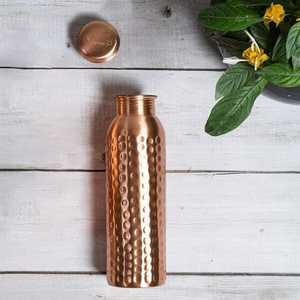 Meilleures ventes de bouteilles indiennes en cuivre martelé faites à la main Design et style personnalisés Verres en plastique à bas prix - Product Image 2