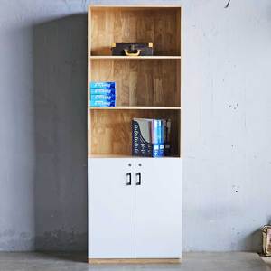 Modern 5-Tier Metal Storage File Cabinet 80x40x220cm Rubber Wood Lockable Doors THS68010 - Product Image 5