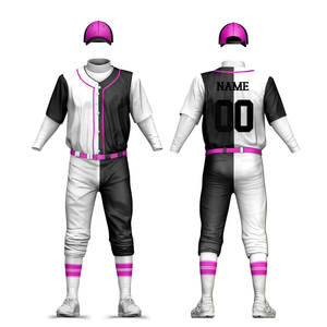 Conception personnalisée Vêtements de sport Impression Uniformes de baseball Conception supérieure Séchage rapide et confortable Ensemble maillot et pantalon de baseball - Product Image 1