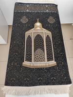 Tapis de prière islamique en velours chenille doux, lavable en machine, fabriqué à la machine, en polyester tufté, motif Kaaba, 70x120cm, épaisseur 3mm, pour musulmans