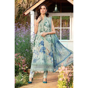 Colección Eid 2025 de Maria B, Vestido Pakistaní MPT-2502-B-TC-1190, Salwar Kameez Choli y Saree de Rayón, Ropa India Cosida - Product Image 1