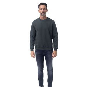 Sudadera de lana de Otoño de diseñador para hombre, Jersey de algodón 100%, logotipo personalizado bordado, cuello redondo sólido, precio al por mayor ecológico - Product Image 2