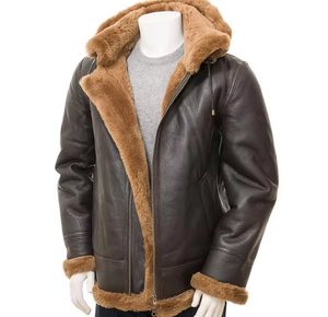 Invierno de piel sintética de cuero de los hombres Casual cremallera piloto cálido al aire libre más tamaño OEM motocicleta calle cuero genuino chaqueta caliente - Product Image 6