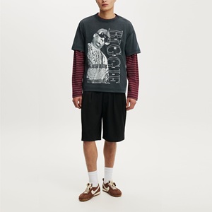 เสื้อยืดแขนสั้นพิมพ์ลาย DTG คุณภาพสูงสำหรับผู้ชาย สไตล์สตรีท ผ้าฝ้าย 100% ระบายอากาศได้ดี ผ้าถัก พิมพ์ลายซิลค์สกรีนด้วยเทคนิค Acid - Product Image 4