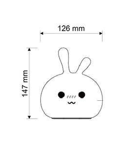 Luce notturna a LED in silicone con coniglio USB, 10 modalità di illuminazione (F-Bright 2400612) - Product Image 6