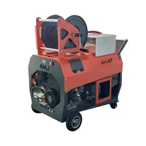 AMJ 13HP-200BAR leadershipgasoline engine 13HP-200BAR German Masten pump sewer cleaning machine