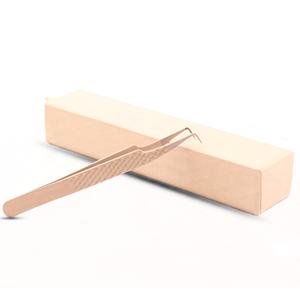 Surgical Grade Stainless Steel Pointed Tip <b>Eyelash</b> Extension Tweezers Rose Gold Color Individual Lash Tweezer <b>Under</b> Your Logo - Product Image 2