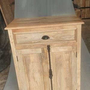 Armoire d'entrée en bois de manguier massif, style rustique moderne, rangement, tiroir, fabrication artisanale, écologique, meubles de salon, hôtel - Product Image 4